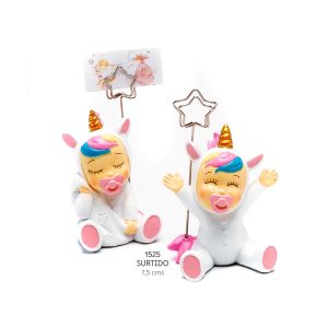 SUJETA-TARJETAS BEBÉ UNICORNIO 1525-D