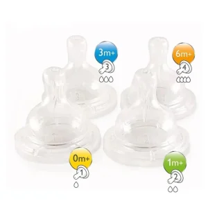 Set de 4 Tetinas AVENT (Flujo RN, Lento, Medio y Rápido) SCD637/45