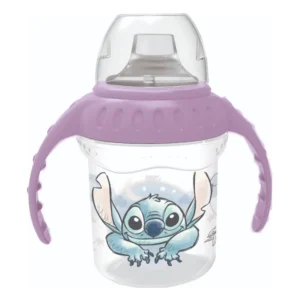 Vaso de Entrenamiento con Asas y Boquilla de Silicona 250ml Stitch DISNEY 10m+