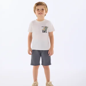 Conjunto Niño Adventure Days Blanco y Gris