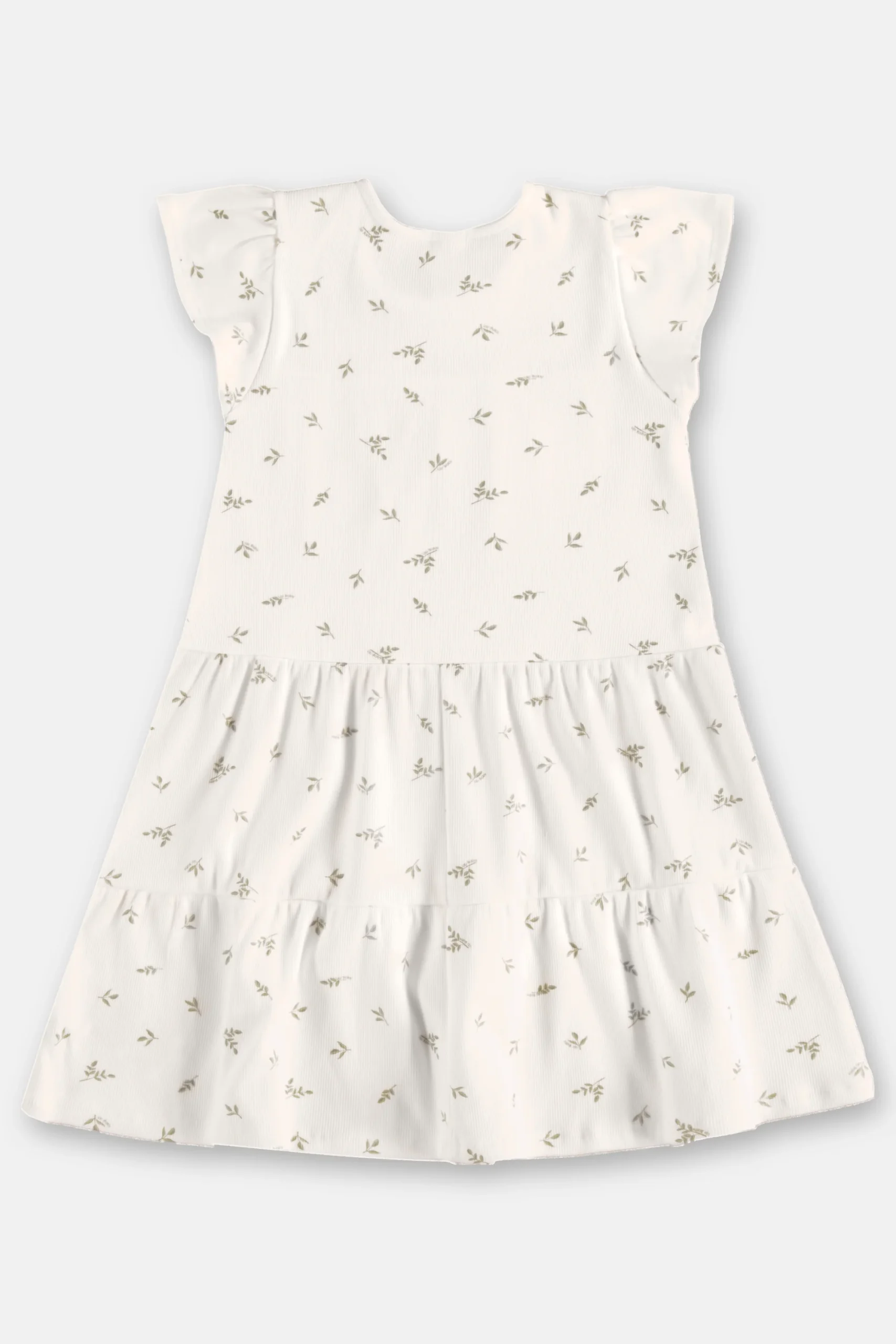 Vestido Infantil Volados Floral – Verde, Rosa y Blanco - Imagen 6