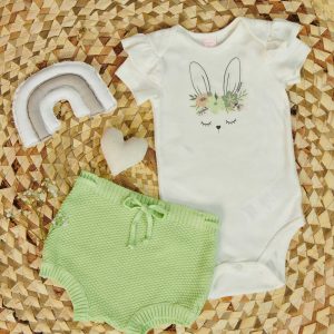 Conjunto Body con Short Tejido Verde Pastel