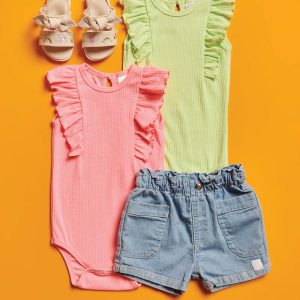 Body Algodón Rib con Volados en Hombros