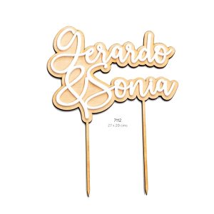 CAKE TOPPER MADERA 7112-D