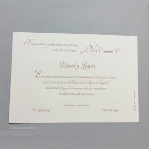Invitación bella 725024BE