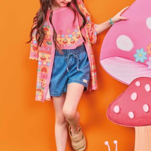 Conjunto Kimono Short y Crop Top