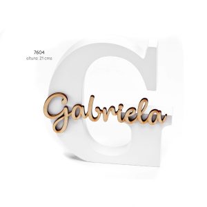 INICIAL MADERA BLANCA 7604-D