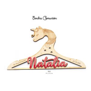 PERCHA UNICORNIO MADERA 7612-D