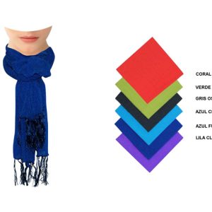 Pañuelo liso bambula con flecos – Ref. 8005 – CAR