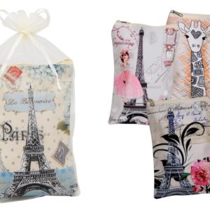 Bolso multiusos con cremallera dibujos / ciudades+ bolsa de tul – Ref. 8049-1 -CAR