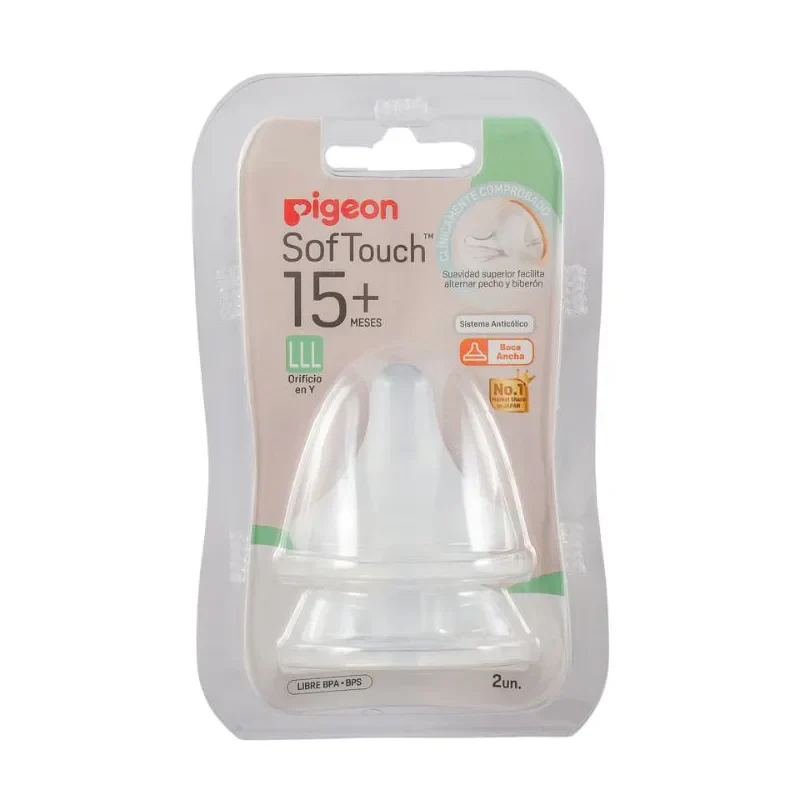 Tetina Boca Ancha SofTouch PIGEON LLL 15m+, 2 Unidades - Imagen 2