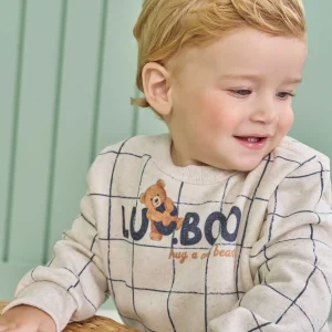 Conjunto Polerón Cuadros Osito