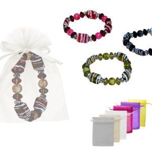 Pulsera caramelo + bolsa de tul – Ref. 8106-1 -CAR