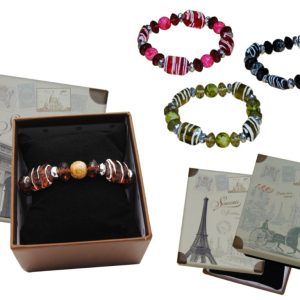 Pulsera caramelo + caja con almohadilla – Ref. 8106-7 -CAR