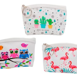 Monedero con cremallera buhos-flamencos-captus – Ref. 8184 -CAR