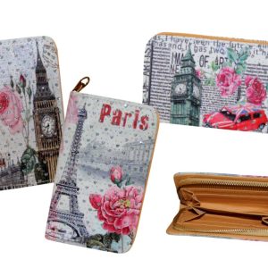 Billetero con cremallera ciudades y brillantes – Ref. 8186 -CAR