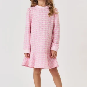 Vestido Rosado Tejido con Vuelo