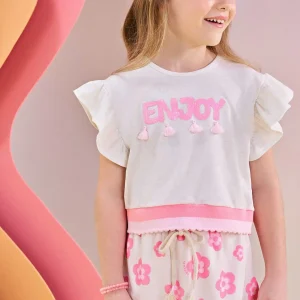 Conjunto Niña Enjoy Flores Rosadas