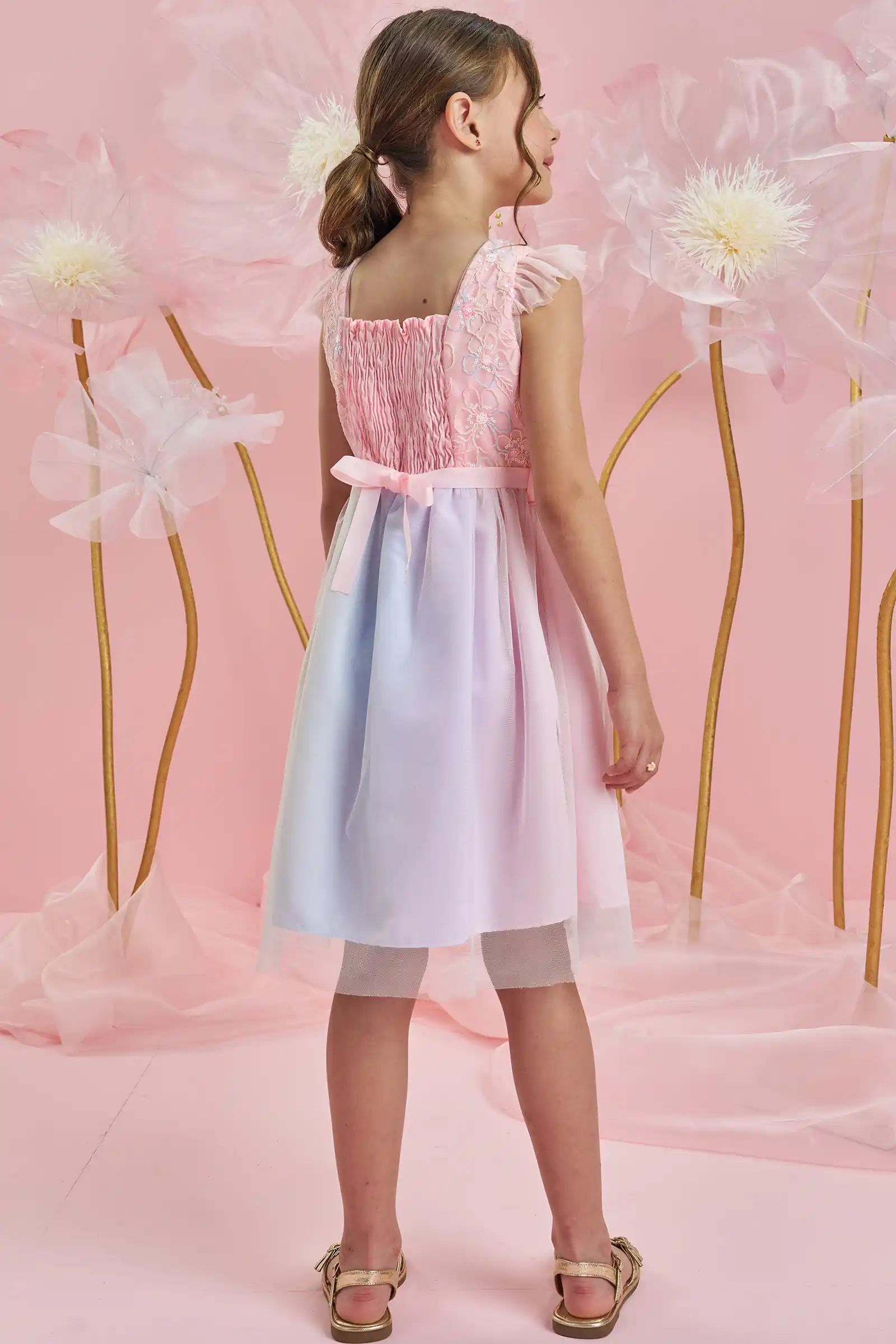 Vestido Pastel Fiesta Niña – Tul Multicolor - Imagen 3