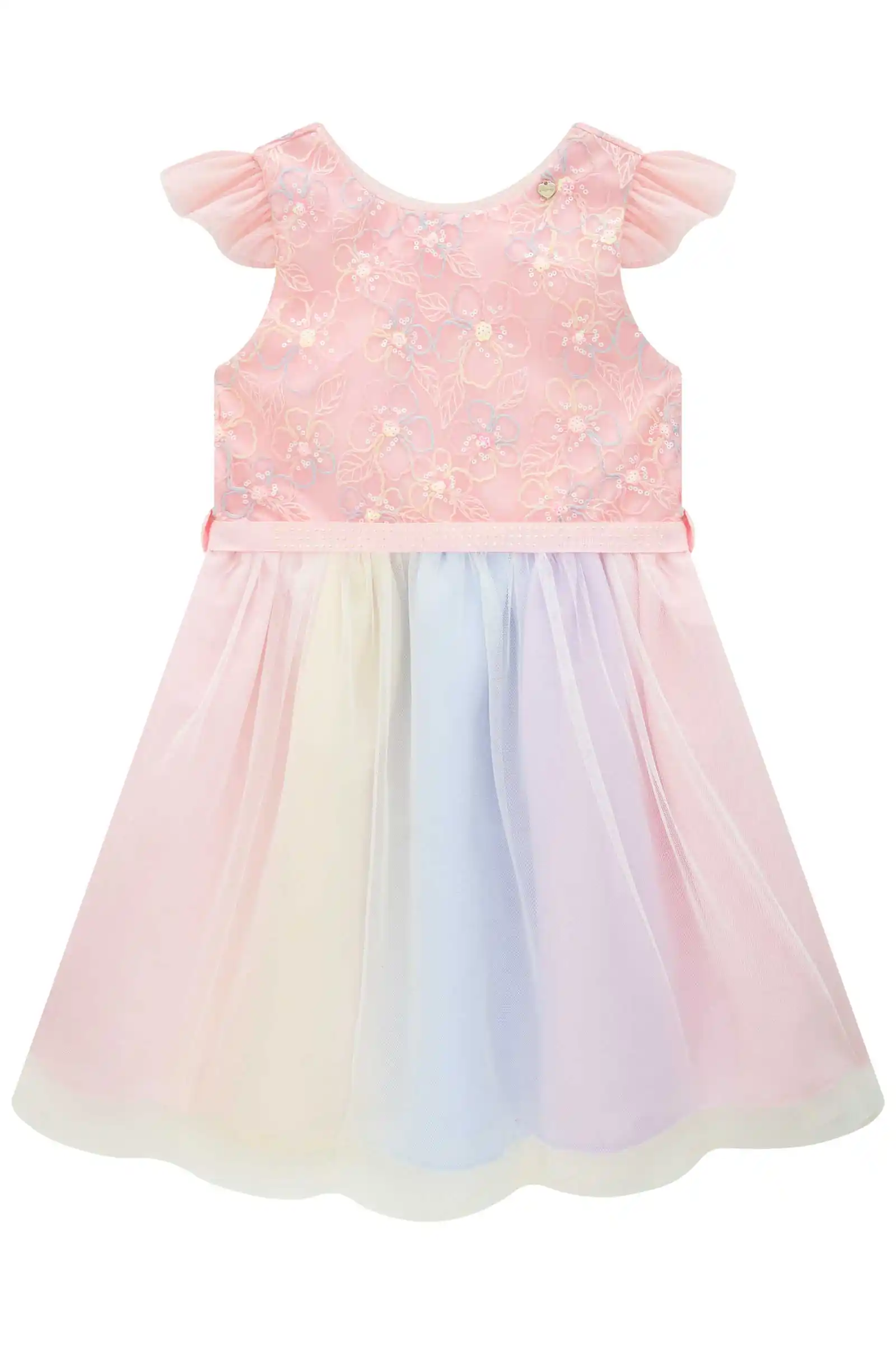 Vestido Pastel Fiesta Niña – Tul Multicolor - Imagen 4