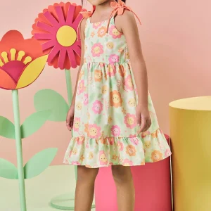 Vestido Floral Tirantes Forma de Flor Kukie