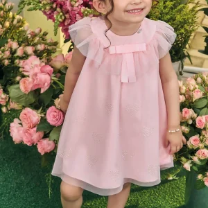 Vestido Rosa Tul Corazones Manga Tul – Kukie