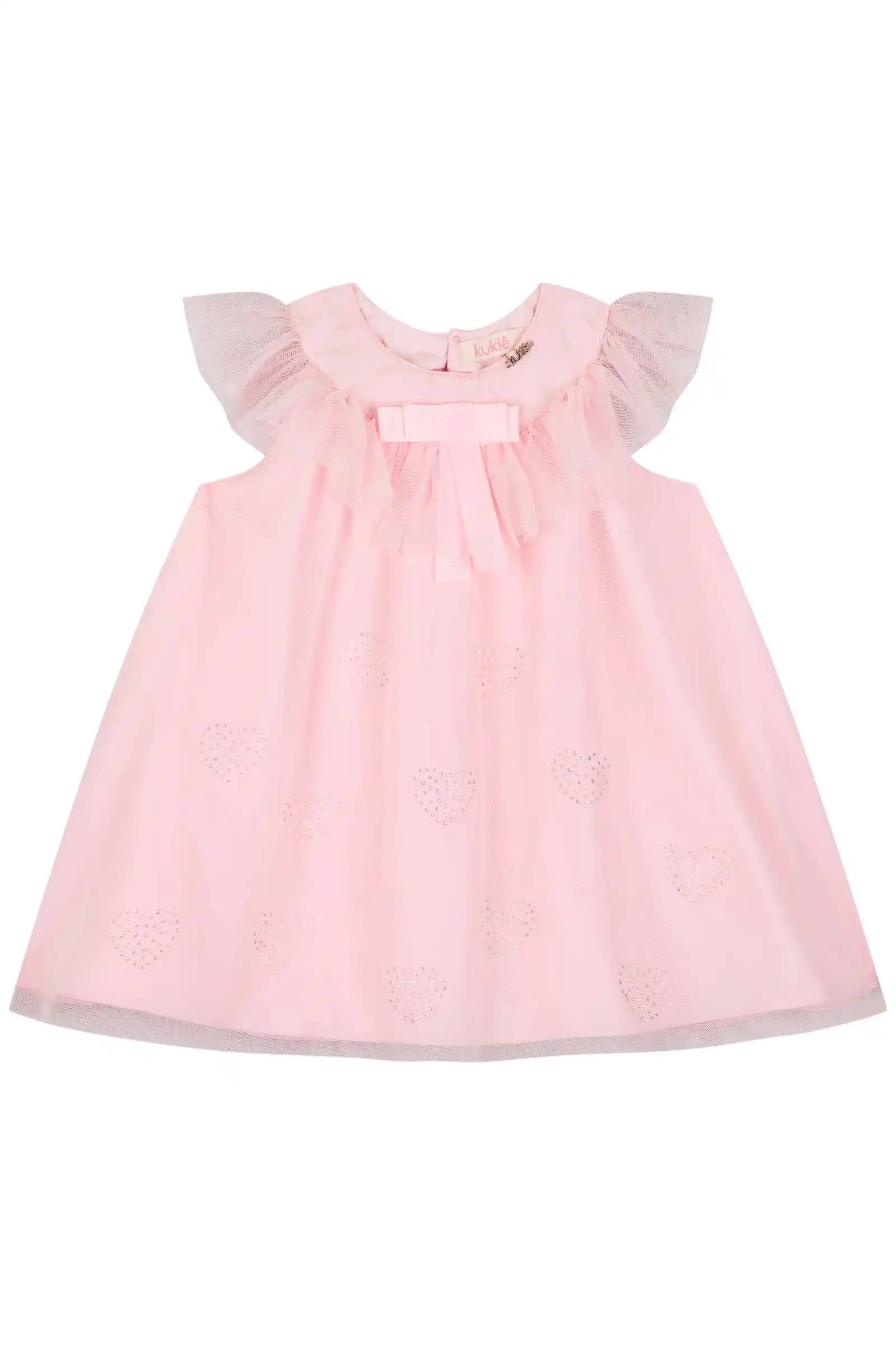 Vestido Rosa Tul Corazones Manga Tul – Kukie - Imagen 3