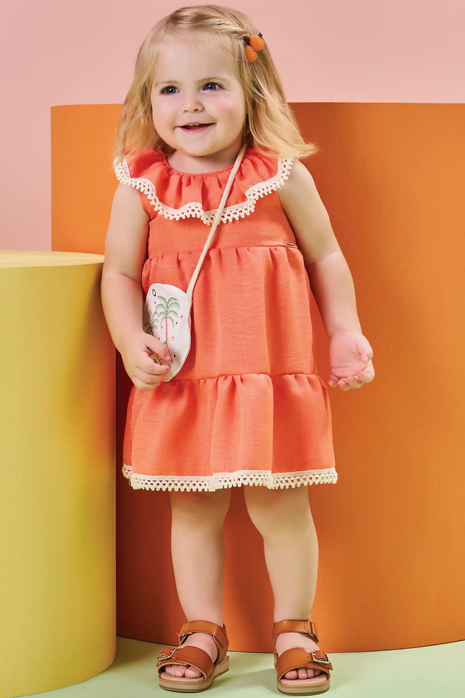 Vestido Kukie Volantes + Cartera Tropical