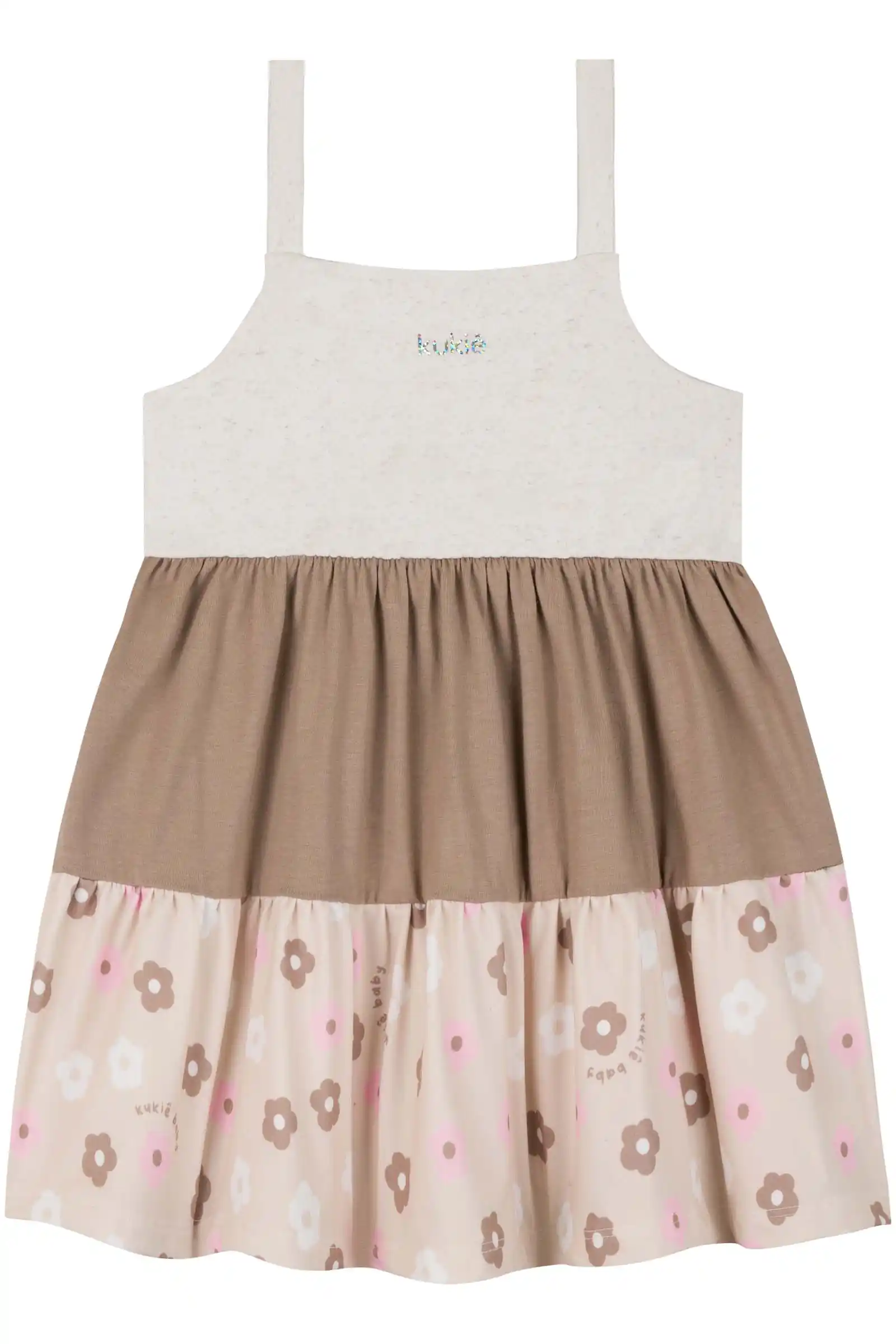 Vestido Friend Beige y Flores Kukie - Imagen 2