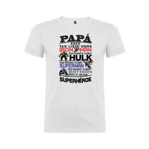 Camiseta papa superhéroes