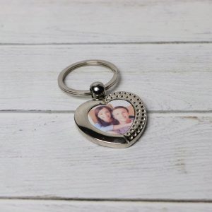 Llavero metal corazón personalizado 3,5×3,5cm.