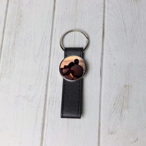 Llavero metal redondo con trabilla personalizado 2,5cm