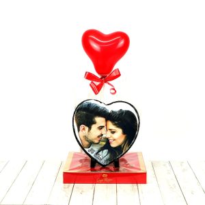 Portafotos de piedra con caja de bombones 038063 con-Bril