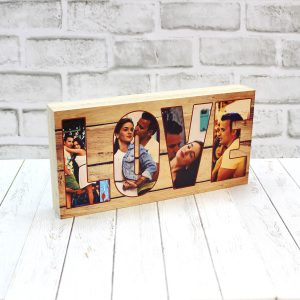 Taco Madera love  30 x 15 x 3cm