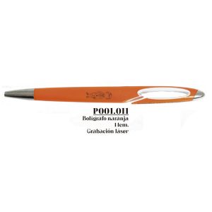 BOLIGRAFO PLASTICO NARANJABLANCO – Ref. P001011- PRT