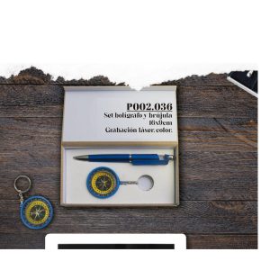 SET BOLI Y BRUJULA CAJA MADERA -Ref. P002036 -PRT