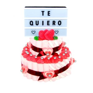 Tarta de golosinas letras luminoso S-1000-2CAR