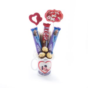 CESTA TAZA FOTO CORAZÓN /3-506