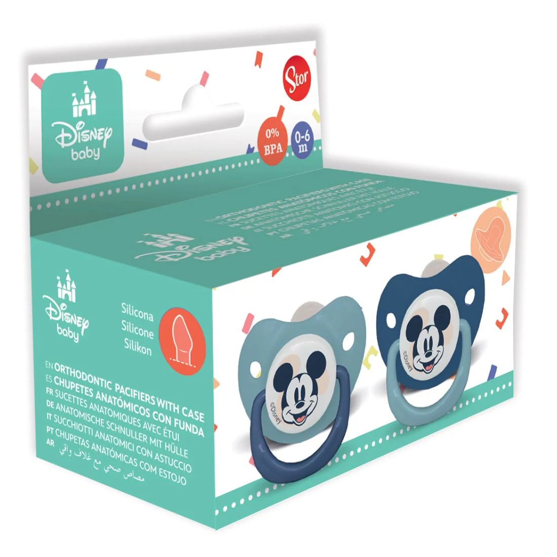 2 chupetes de entretencion Silicona DISNEY 6m+ - Imagen 2
