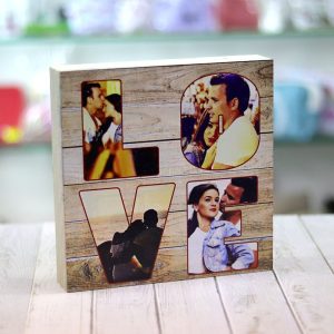 Taco Madera love  20x20x3cm