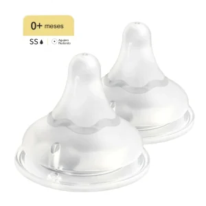 Tetina Boca Ancha SofTouch PIGEON SS 0m+, 2 Unidades