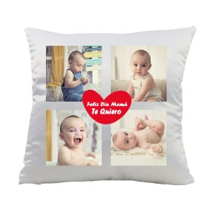 Cojín 4 fotos corazón