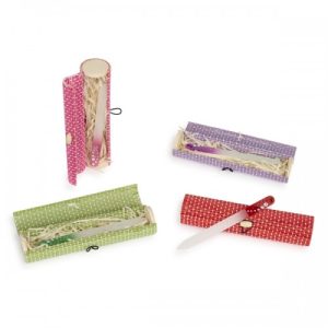 Lima de cristal con caja de bambú 335-BBC