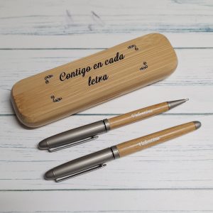 Estuche Madera + 2 Bolígrafos 4235-TI