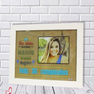 Marco de cumpleaños Personalizado directo en el cristal