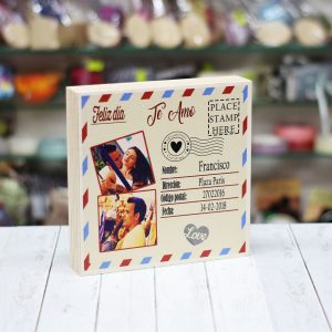 Taco Madera postal  20x 20x3cm