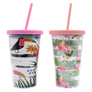 VASO PVC «FLAMENCOS» SURTIDO 2723-DI